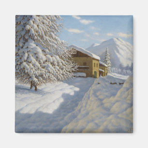 Vintage Ivan Choultse Winter Landscape Magnet