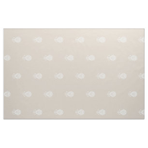Vintage Ivory and White Baroque Pattern Fabric