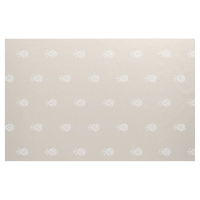 Vintage Ivory and White Baroque Pattern Fabric (Fat Quarter)