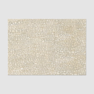 Vintage Ivory Crackle Texture Tissue Paper
