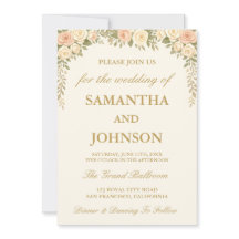 Vintage Ivory Elegant Ballroom Photo Wedding