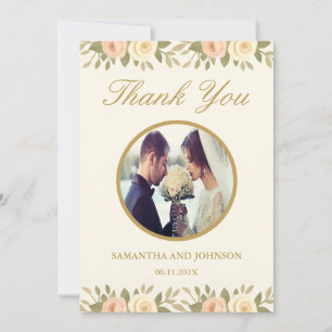 Vintage Ivory Elegant Ballroom Thank You Card