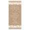 Vintage Ivory Lace & Medium Burlap Wedding Program
