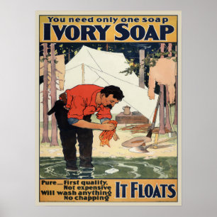 Vintage Ivory Soap Advertisement Poster
