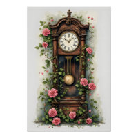 Vintage Ivy Rose Grandfather Clock