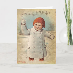 Vintage Jack Frost Winter Greeting Card