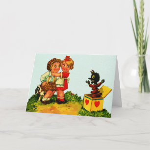 Vintage Jack in the Box Valentine's Day Card