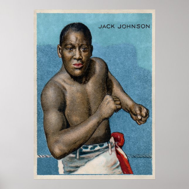 Vintage Jack Johnson Cigarette Card Poster (Front)