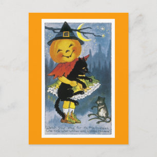 Vintage Jack o' Lantern Child Postcard