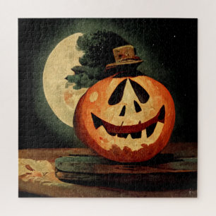 Vintage Jack-o'-Lantern Halloween Puzzle