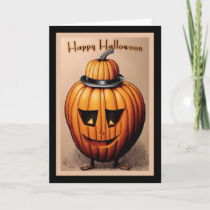 Vintage Jack-O-Lantern Holiday Card