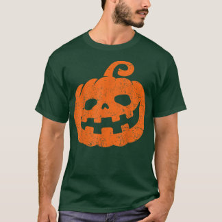 Vintage Jack O Lantern Scary Pumpkin Face Hallowee T-Shirt