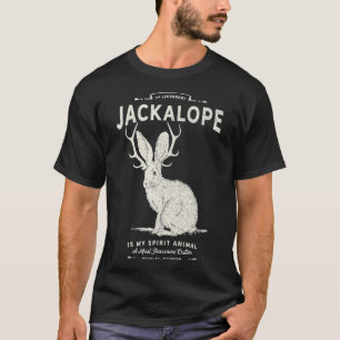 Vintage Jackalope, Spirit Animal, Mythical Critter T-Shirt