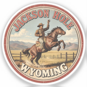 Vintage Jackson Hole Bucking Bronco wyoming gits