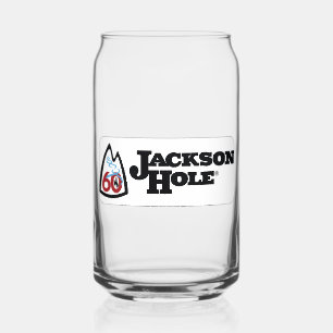 Vintage Jackson Hole Ski Resort wyoming gits Can Glass