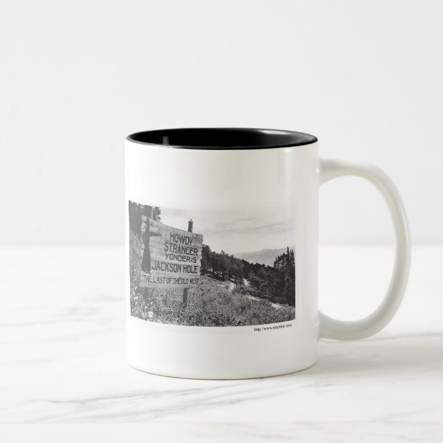 Vintage Jackson Hole Two-Tone Coffee Mug (Right)
