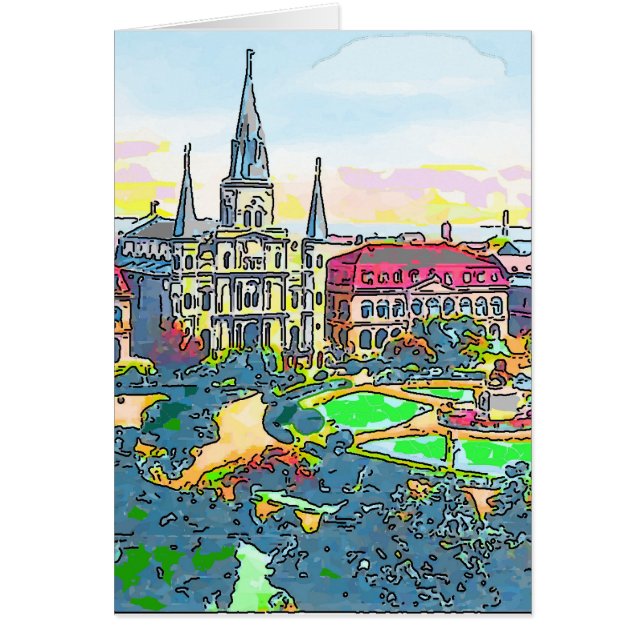 Vintage Jackson Square New Orleans (Front)