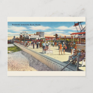 Vintage Jacksonville Beach Florida Post Card