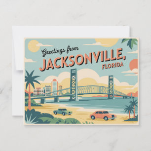 Vintage Jacksonville Postcard Greetings from