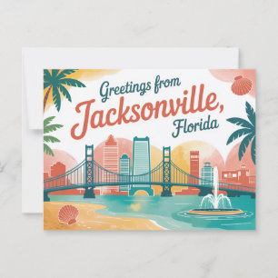 Vintage Jacksonville Postcard Greetings from
