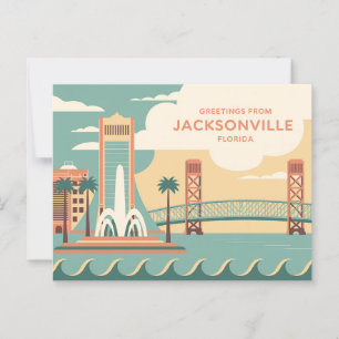 Vintage Jacksonville Postcard Greetings from
