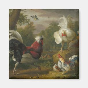 Vintage Jakob Bogdani The Cockrels Fight Magnet