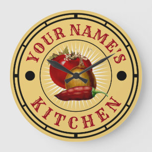 Vintage Jalapeno Tomato Onion Salsa Large Clock