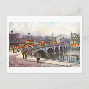 Vintage Jamaica Bridge, Glasgow, Scotland Postcard
