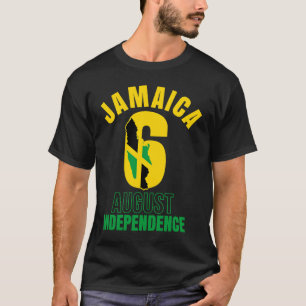Vintage Jamaica Flag 6 August Independence Day Jam T-Shirt