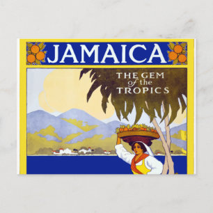 Vintage Jamaica Gem of the Tropics Travel Postcard