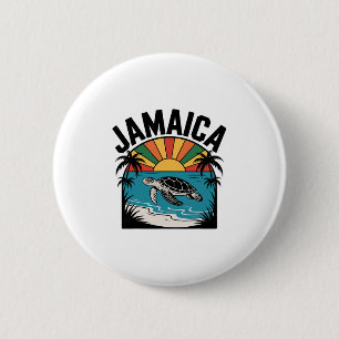 Vintage Jamaica Reggae Vacation 6 Cm Round Badge