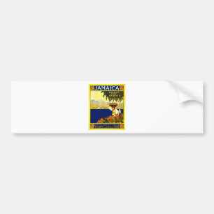 vintage-jamaica-travel-poster. bumper sticker