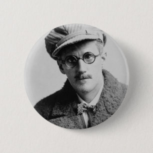 Vintage James Joyce Portrait 6 Cm Round Badge
