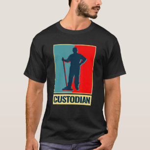 vintage janitor caretaker custodian Janitorial for T-Shirt