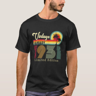 Vintage January 1931 Birthday On The Beach 91St T-Shirt