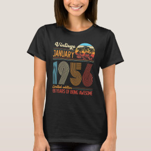 Vintage January 1956 66 Years Old 66th Birthday De T-Shirt