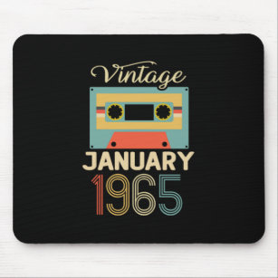 Vintage January 1965 55th Birthday 55 Year Gift Mouse Pad