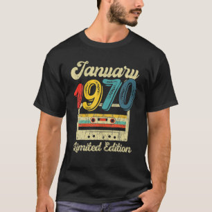 Vintage January 1970 Cassette Tape 52Nd Birthday D T-Shirt