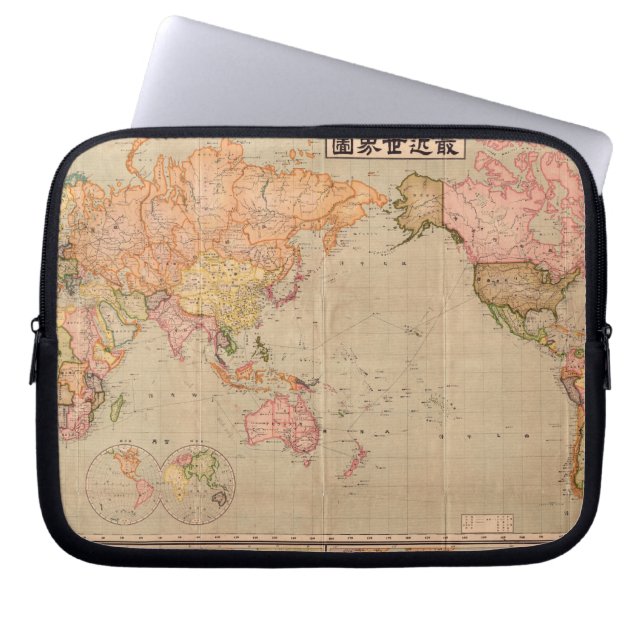 Vintage Japan 1914 World Map Sleeve (Front)