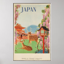 Vintage Japan City Travel Classic Poster 1930s