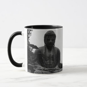 Vintage Japan Kamakura Great Buddha Magnet Ceramic Mug