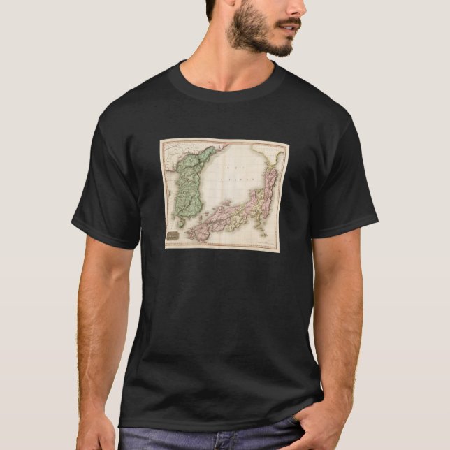 Vintage Japan & Korea Map 1809 T-Shirt (Front)