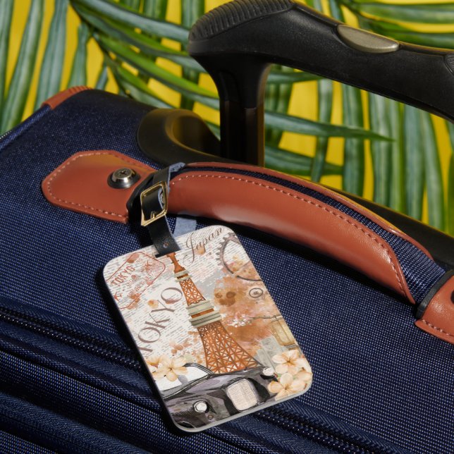 Vintage Japan Luggage Tag (Front Insitu 1)