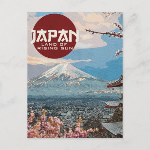 Vintage Japan Mt. Fuji Travel Postcard