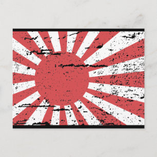 Vintage Japan Navy Flag Postcard
