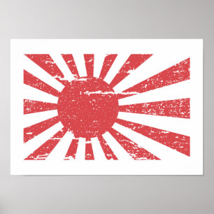 Vintage Japan Navy Flag Poster