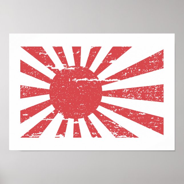 Vintage Japan Navy Flag Poster (Front)