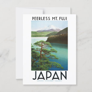 Vintage Japan Postcard Mt. Fuji