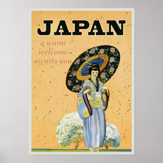 Vintage Japan Travel Poster (Front)