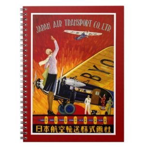 Vintage Japanese Airline Ad Notebook
